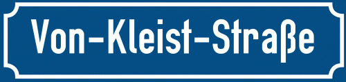 Straßenschild Von-Kleist-Straße