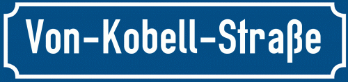 Straßenschild Von-Kobell-Straße