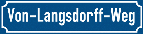 Straßenschild Von-Langsdorff-Weg