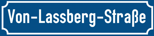 Straßenschild Von-Lassberg-Straße