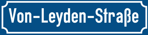 Straßenschild Von-Leyden-Straße