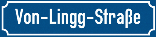 Straßenschild Von-Lingg-Straße