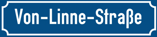 Straßenschild Von-Linne-Straße