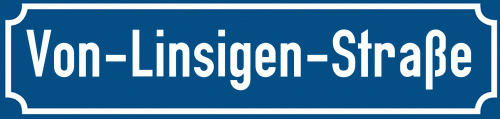 Straßenschild Von-Linsigen-Straße