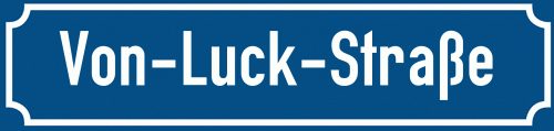 Straßenschild Von-Luck-Straße