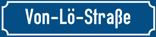 Straßenschild Von-Lö-Straße