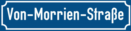 Straßenschild Von-Morrien-Straße