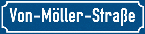 Straßenschild Von-Möller-Straße