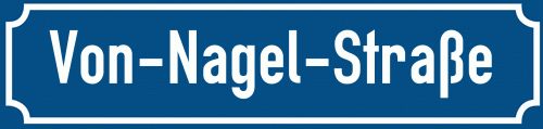 Straßenschild Von-Nagel-Straße