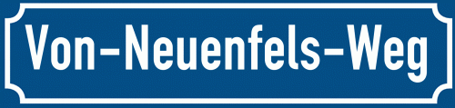 Straßenschild Von-Neuenfels-Weg