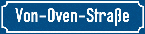 Straßenschild Von-Oven-Straße