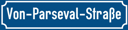 Straßenschild Von-Parseval-Straße