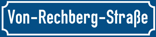 Straßenschild Von-Rechberg-Straße