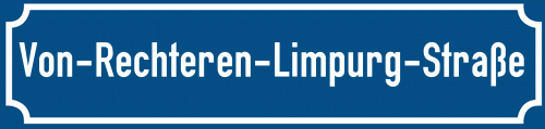 Straßenschild Von-Rechteren-Limpurg-Straße