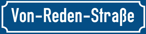 Straßenschild Von-Reden-Straße