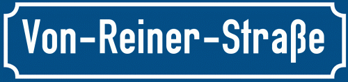 Straßenschild Von-Reiner-Straße