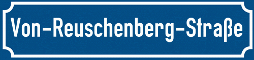 Straßenschild Von-Reuschenberg-Straße