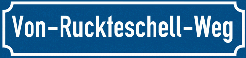 Straßenschild Von-Ruckteschell-Weg