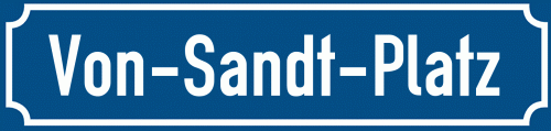 Straßenschild Von-Sandt-Platz