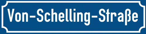 Straßenschild Von-Schelling-Straße