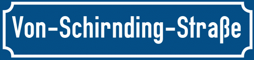 Straßenschild Von-Schirnding-Straße