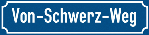 Straßenschild Von-Schwerz-Weg zum kostenlosen Download