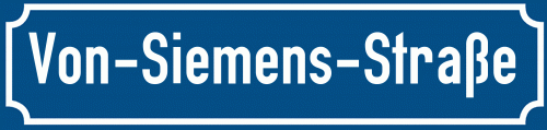Straßenschild Von-Siemens-Straße