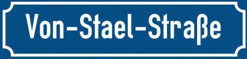 Straßenschild Von-Stael-Straße