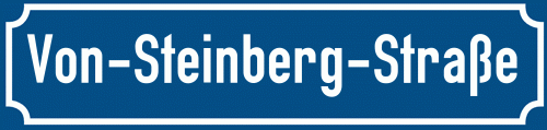 Straßenschild Von-Steinberg-Straße