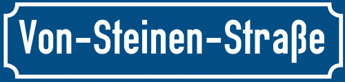 Straßenschild Von-Steinen-Straße