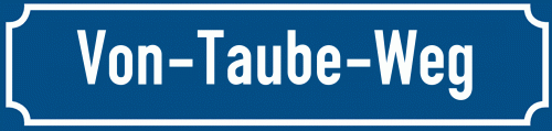 Straßenschild Von-Taube-Weg