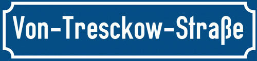 Straßenschild Von-Tresckow-Straße