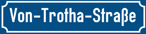 Straßenschild Von-Trotha-Straße