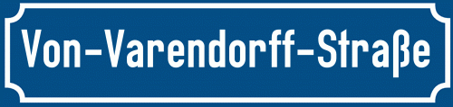 Straßenschild Von-Varendorff-Straße
