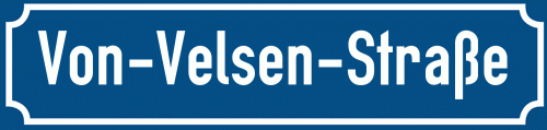 Straßenschild Von-Velsen-Straße
