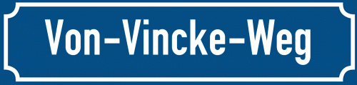 Straßenschild Von-Vincke-Weg