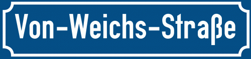 Straßenschild Von-Weichs-Straße