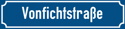 Straßenschild Vonfichtstraße