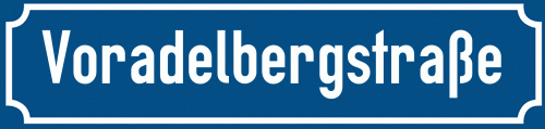 Straßenschild Voradelbergstraße