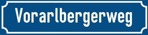 Straßenschild Vorarlbergerweg