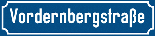 Straßenschild Vordernbergstraße