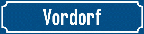 Straßenschild Vordorf