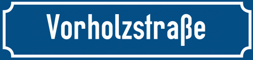 Straßenschild Vorholzstraße
