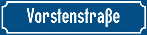 Straßenschild Vorstenstraße