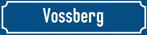 Straßenschild Vossberg