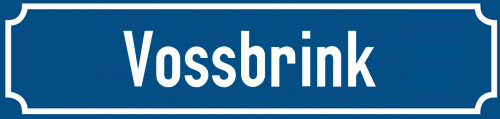 Straßenschild Vossbrink