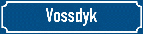 Straßenschild Vossdyk