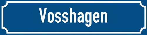 Straßenschild Vosshagen