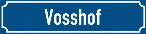 Straßenschild Vosshof