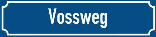 Straßenschild Vossweg